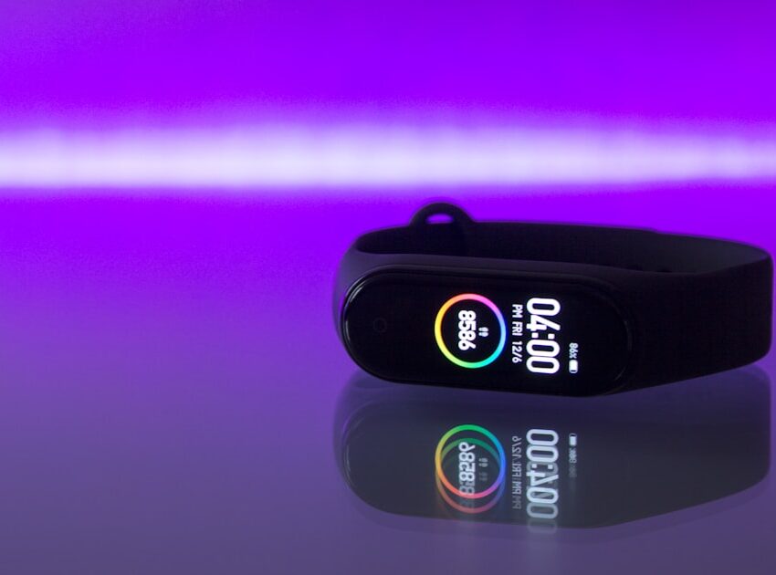 Fitness tracker band displaying a step count, the compact style behind most affordable fitness trackers