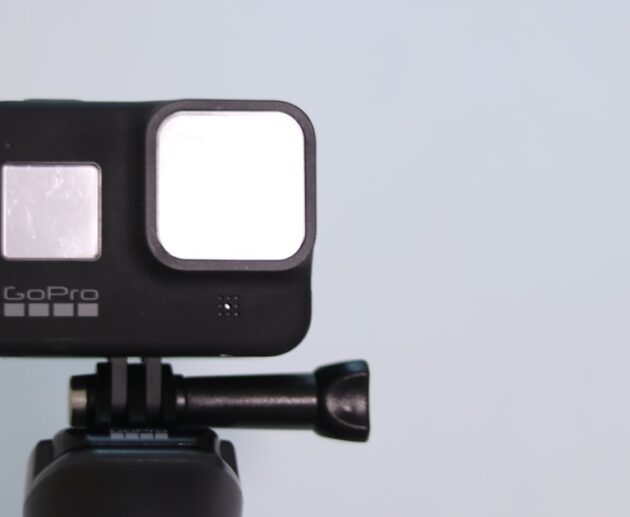 Action camera mounted and ready to record, the setup you use with the best waterproof action camera