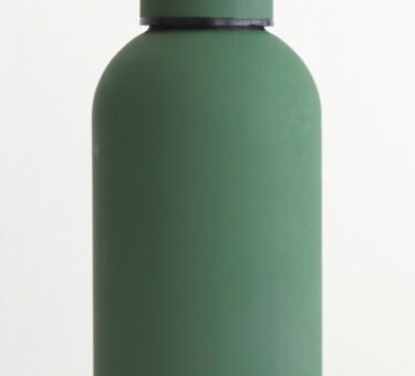 Reusable insulated bottle on a clean white surface, the format most hydration reminder water bottle designs use