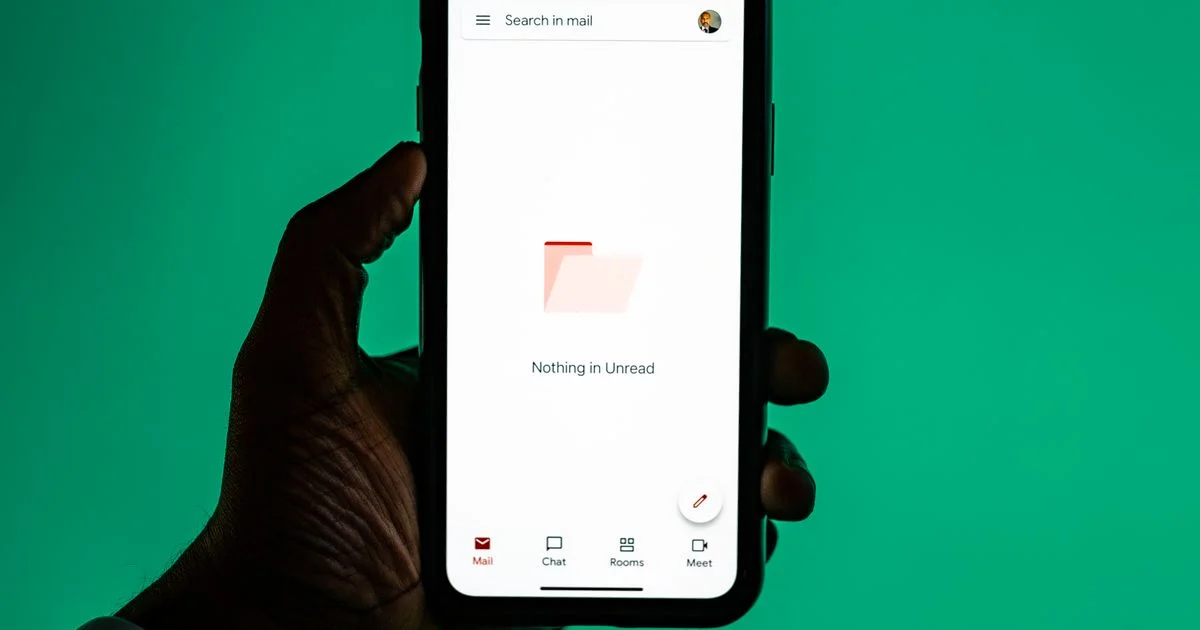 Email client for productivity shown as a mail app inbox open on a smartphone screen